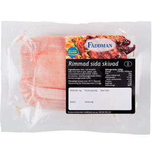 Fåddman Stekfläsk Rimmat Skivat ca 400g