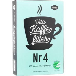 Favorit Kaffefilter Strl 4 Vita 100-p