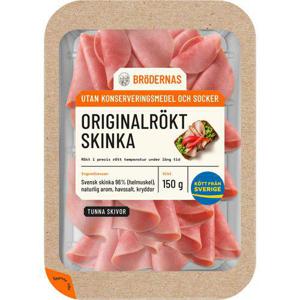 Bröderna Nilsson Originalrökt Skinka Tunna Skivor 150g