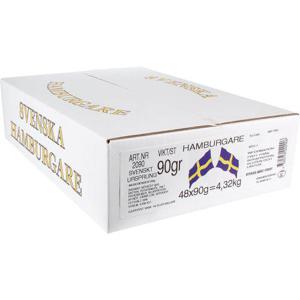 SV Hamburgare Frysta Hamburgare 48x90g Svenska Hamburgare