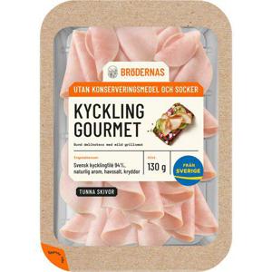 Bröderna Nilsson Kyckling Tunna Skivor 130g
