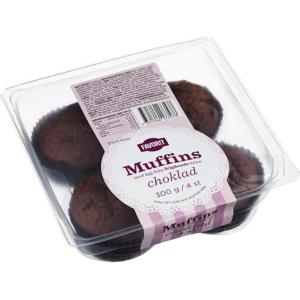 Favorit Chokladmuffins 4-p 300g
