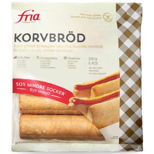 Fria Korvbröd Glutenfri Fryst 5-p 220g