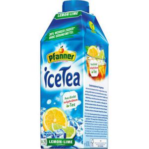 Pfanner Iste Citron & Lime Mindre Socker 750ml