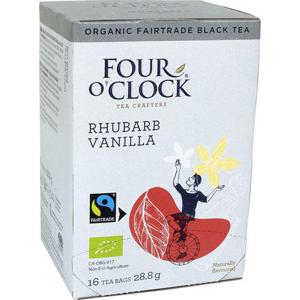 Four O´Clock Te Svart Rabarber & Vanilj EKO/Fairtrade 16-p