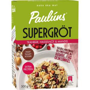 Paulúns Supergröt Tranbär, Hasselnötter & Mandel 500g