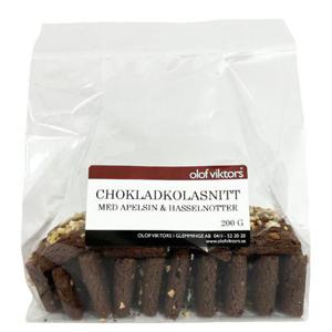 Olof Viktors Chokladkolasnitt med Apelsin & Hasselnötter 200g