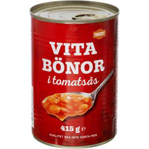 Favorit Vita Bönor i Tomatsås 415g