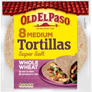 Old El Paso Tortilla Fullkorn 8-p Medium 326g