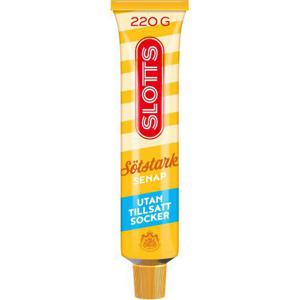 Slotts Senap Sötstark Utan Tillsatt Socker 220g