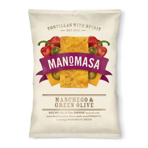 ManoMasa Tortilla Chips Manchego & Gröna Oliver 160g