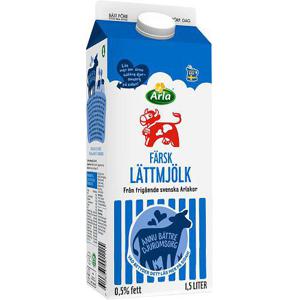 Arla Ko Färsk Lättmjölk 0,5% 1,5L Arla