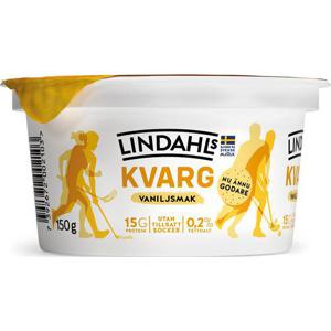 Lindahls Kvarg Vanilj Utan Tillsatt Socker 0,2% 150g