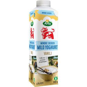 Arla Ko Yoghurt Mild Lättsockrad Vanilj 1,5% 1000g Arla