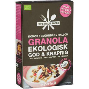Superfruit Foods Granola Kokos Björnbär Hallon EKO 350g