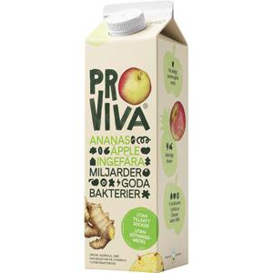 Proviva Fruktdryck Ananas, Äpple, Ingefära Utan Tillsatt Socker och Sötningsmedel 1L ProViva