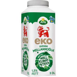 Arla Ko Ekologisk Mellanmjölk EKO/KRAV 1,5% 3dl Arla