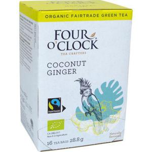 Four O´Clock Grönt Te Coconut Ginger EKO/Fairtrade 16-p Four O'Clock