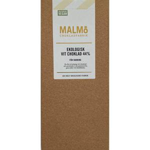 Malmö Chokladfabrik Bakchoklad Vit 44% Vegansk EKO 80g