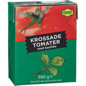 Favorit Krossade Tomater Basilika 390g