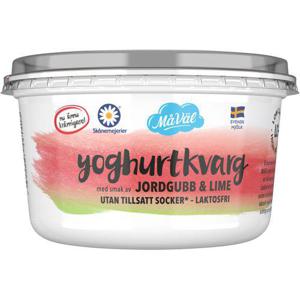 Skånemejerier Yoghurt Kvarg Jorgubb & Lime Laktosfri 0,2% 500g