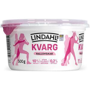 Lindahls Kvarg Hallon Utan Tillsatt Socker 0,2% 500g