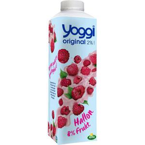 Yoggi Original Krämig Hallon 1L Arla