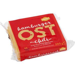 Favorit Hamburgerost Cheddar Chili 200g