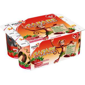 Yoplait Yoghurt Safari Jordgubb & Hallon 6x125g