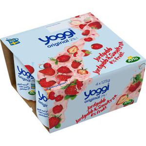 Yoggi Jordgubb/Smultron 2% 4x125g Arla