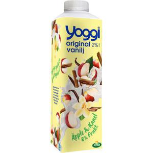 Yoggi Original Äpple, Vanilj & Kanel 2% 1L Arla
