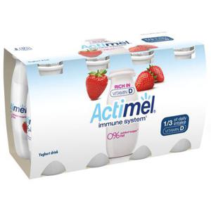 Actimel Drickyoghurt Jordgubb Utan Tillsatt Socker 8x100g