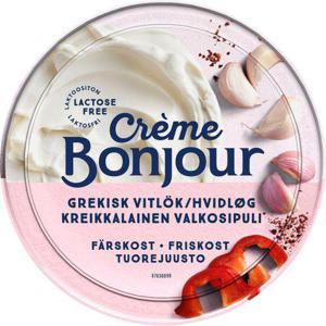 Creme Bonjour Färskost Grekisk Vitlök Laktosfri 100g Crème Bonjour