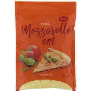 Favorit Riven Mozzarella 150g