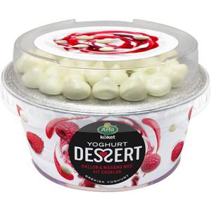 Arla Köket Yoghurtdessert Hallon & Vit choklad 142g Arla