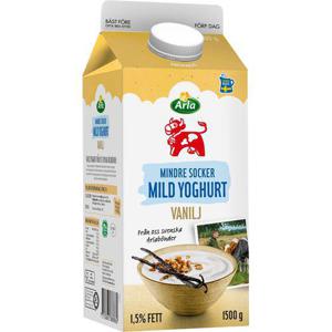 Arla Ko Yoghurt Lättsockrad Vanilj 1,5% 1500g Arla