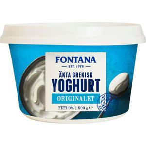 Fontana Äkta Grekisk Yoghurt 0% 500g