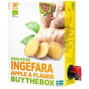 Buy the Box Juice Ingefära, Äpple & Fläderblom BiB EKO 3L