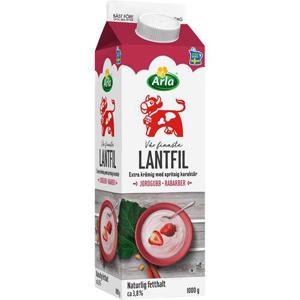 Arla Ko Lantfil Jordgubb & Rabarber 1000g Arla