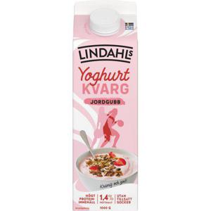 Lindahls Yoghurtkvarg Jordgubb 1,4% 1000g