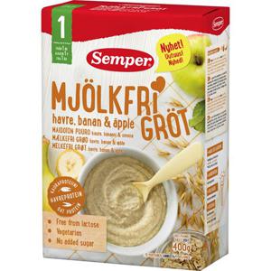 Semper Gröt Havre, Banan & Äpple Mjölkfri 400g