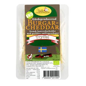 Väddö Gårdsmejeri Hamburgerost Cheddar Tryffel EKO 86g