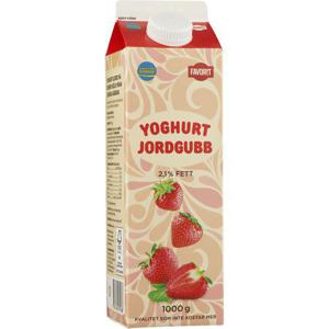 Favorit Yoghurt Jordgubb 2,1% 1000g