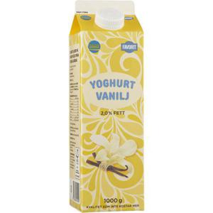 Favorit Yoghurt Vanilj 2,0% 1000g
