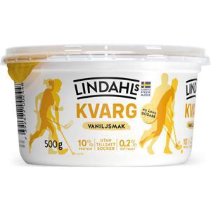 Lindahls Kvarg Vanilj Utan tillsatt Socker 0,2% 500g