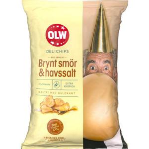 OLW Delichips Brynt smör & Havssalt 150g