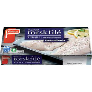 Findus Torskfilé Benfri Fryst MSC-märkt 400g