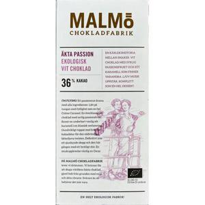Malmö Chokladfabrik Choklad Äkta Passion EKO Vit Choklad 80g
