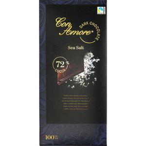 Con Amore Chokladkaka Havssalt 72% Fairtrade 100g