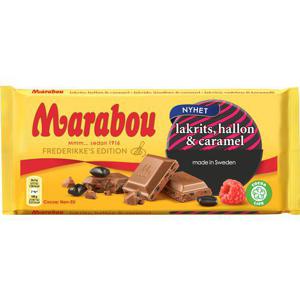 Marabou Chokladkaka Lakrits, Hallon & Caramel 185g